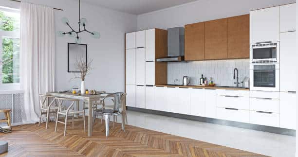 White cabinets | Gillenwater Flooring