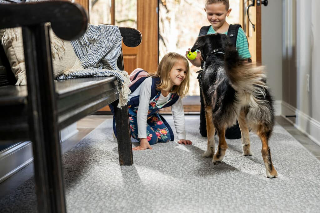Kids friendly with dog | Gillen Water Flooring