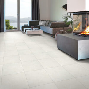 Living room tile flooring | Gillen Water Flooring