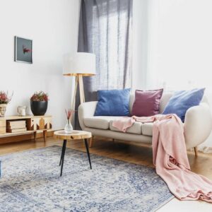Living room area rug flooring | Gillen Water Flooring