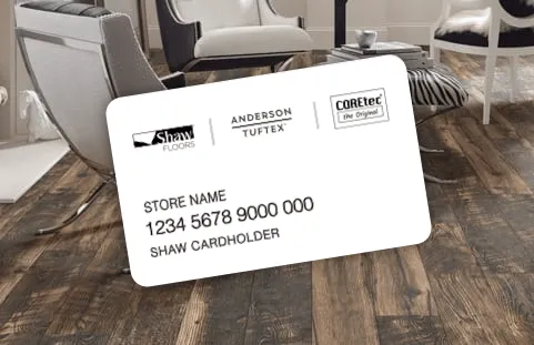 Shaw-Card-Financing Financing card | Gillenwater Flooring