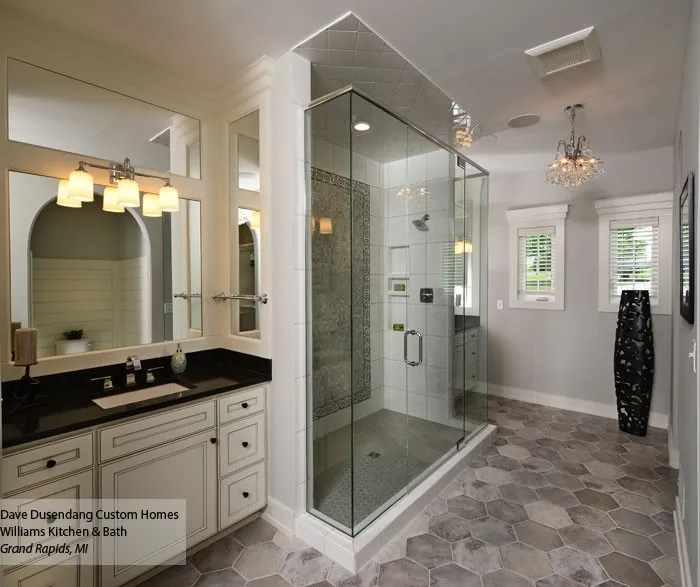 white_bathroom_vanities_glazing Cabinet | Gillenwater Flooring